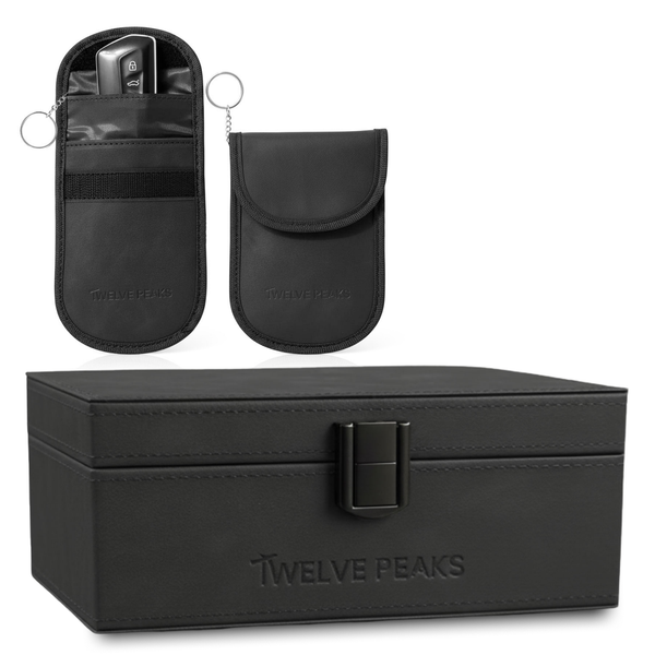 Faraday Box for Car Keys with 2 Pouches