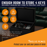 Faraday Box for Car Keys with 2 Pouches and 2 RFID Cards