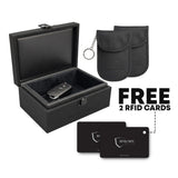 Faraday Box for Car Keys with 2 Pouches and 2 RFID Cards
